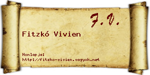 Fitzkó Vivien névjegykártya